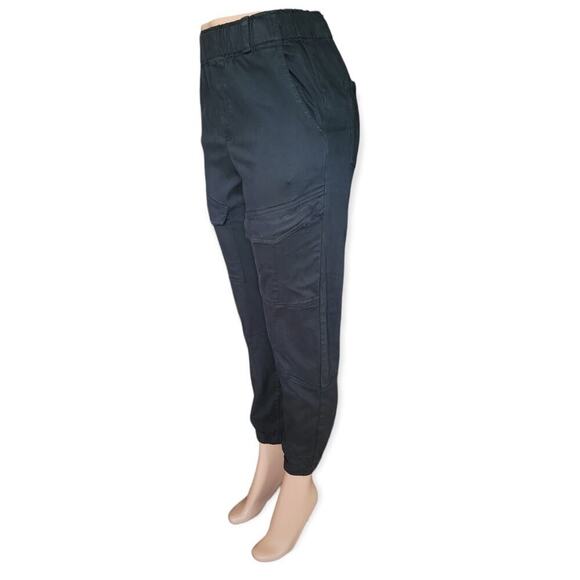 Young Fabulous & Broke Halsey Cargo Joggers Size Med Black Modal Elastic Waist - Picture 8 of 11